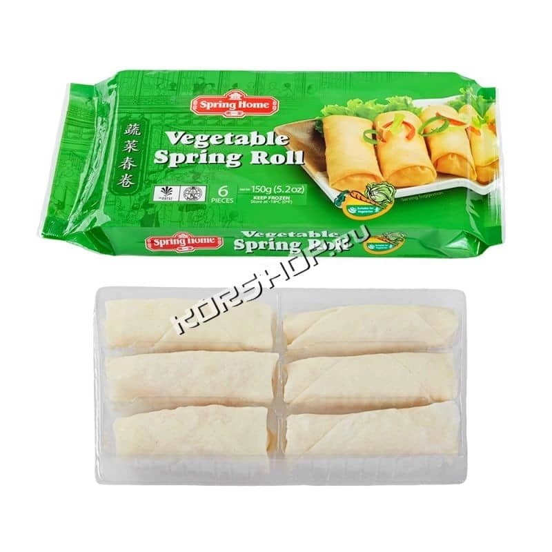 Овощные спринг-роллы Spring Home (Vegetable Spring Roll) (6 шт.) 150 г Овощные спринг-роллы Spring Home (Vegetable Spring Roll) (6 шт.) 150 г