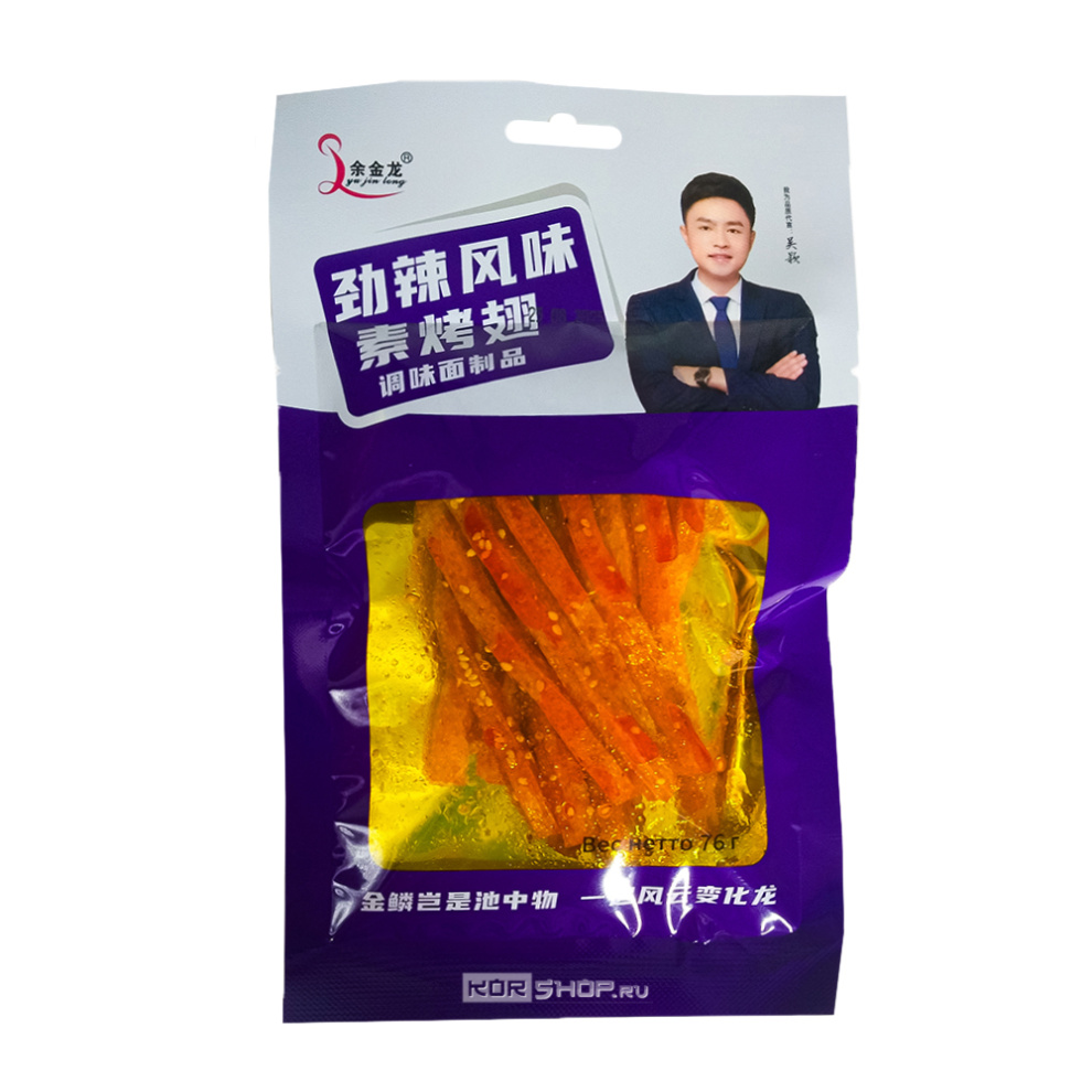 Острые снеки Латяо со вкусом куриных крылышек Yujinlong, Китай, 76 г