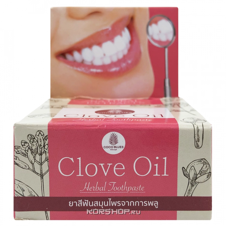 Травяная зубная паста с гвоздикой и ментолом Coco Blues, Таиланд, 30 г