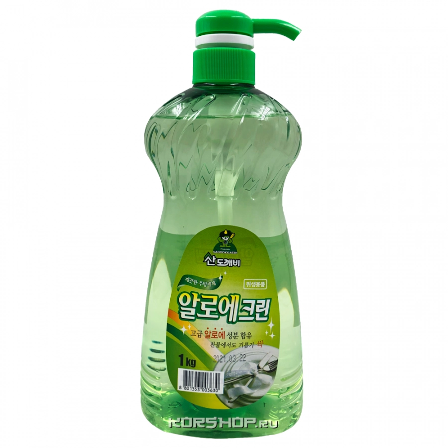 Гель для мытья посуды Aloe Clean Sandokkaebi, Корея, 1 кг Гель для мытья посуды Aloe Clean Sandokkaebi, Корея, 1 кг