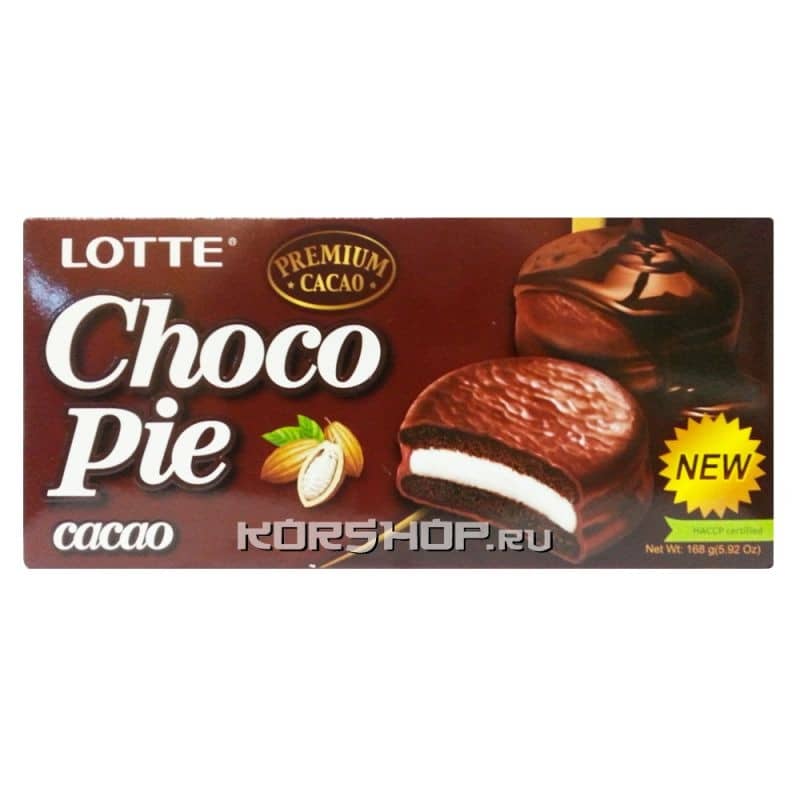 Печенье Choco Pie Cacao Lotte, Корея, 168 г