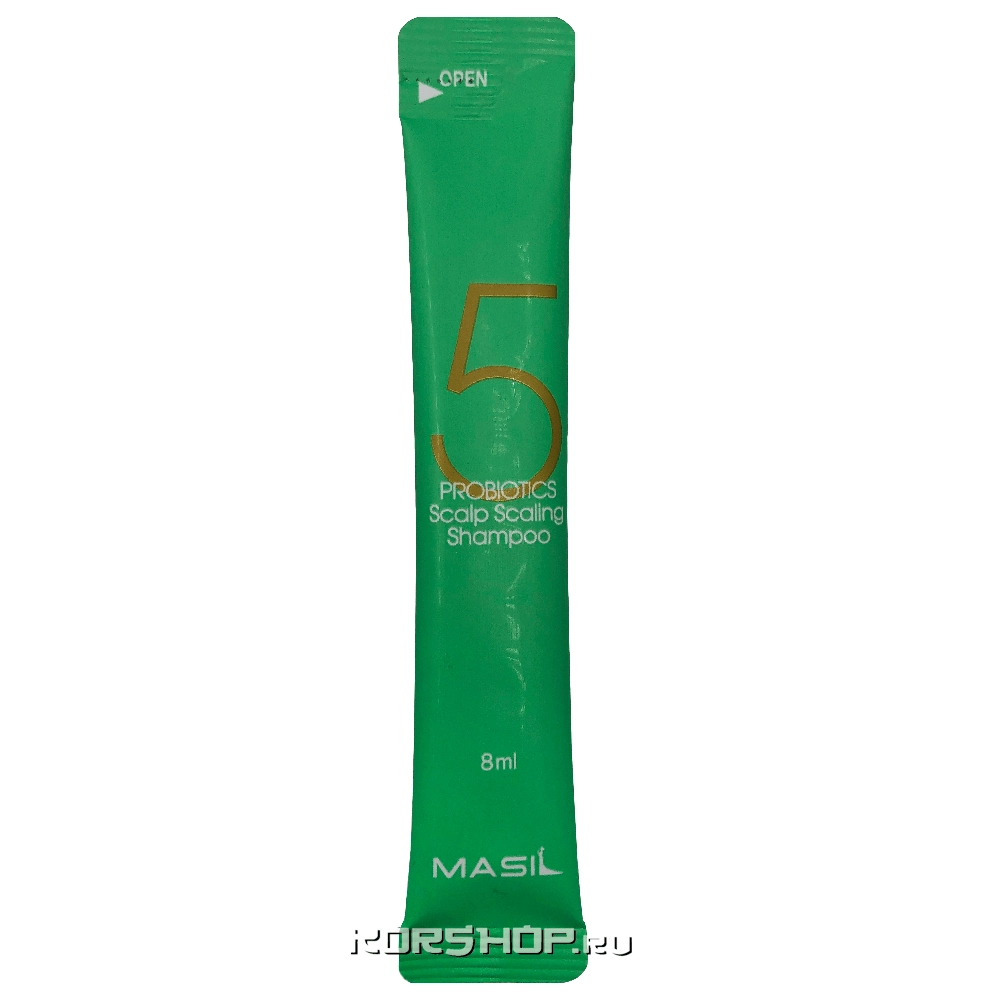 Глубокоочищающий шампунь для волос с пробиотиками 5 Probiotics Scalp Scaling Shampoo Masil, Корея, 8 мл