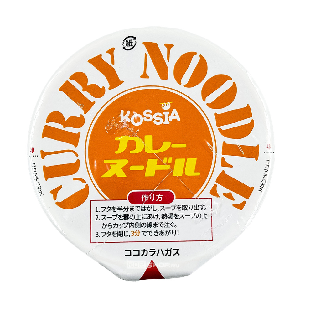 Лапша рамен б/п со вкусом карри (стакан) Curry Noodle Kossia, Корея, 69 г