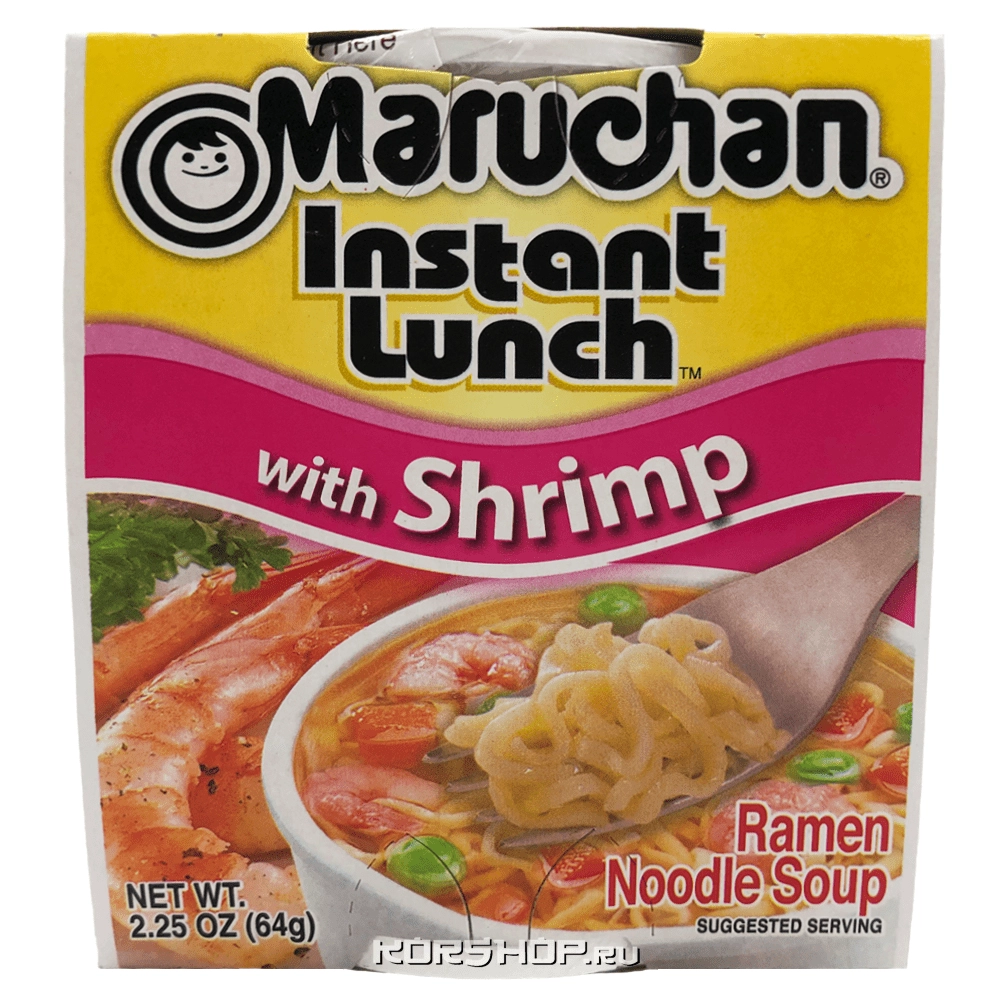 Лапша б/п со вкусом креветки Instant Lunch Maruchan, США, 64 г Лапша б/п со вкусом креветки Instant Lunch Maruchan, США, 64 г
