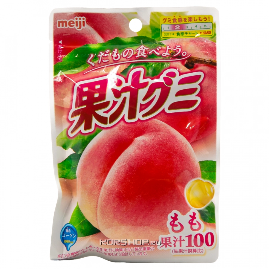 Мармелад Персик Meiji, Япония, 51 г