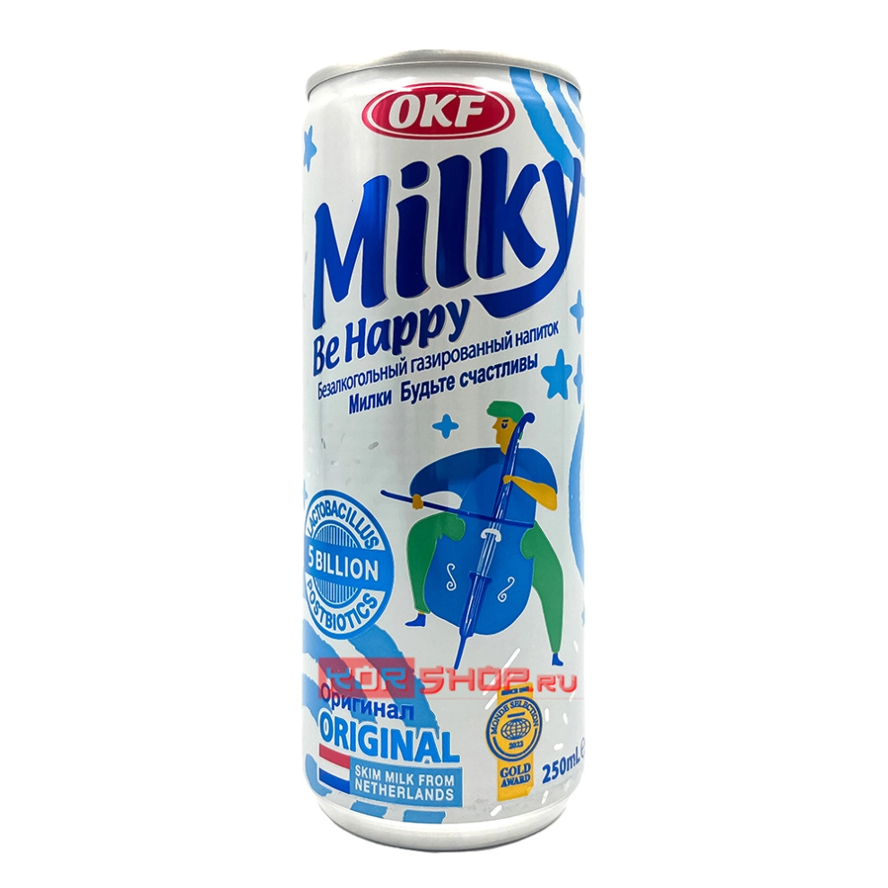 Напиток газированный безалкогольный Оригинал Милки Би Хэппи Milky Be Happy OKF, Корея, 250 мл Напиток газированный безалкогольный Оригинал Милки Би Хэппи Milky Be Happy OKF, Корея, 250 мл