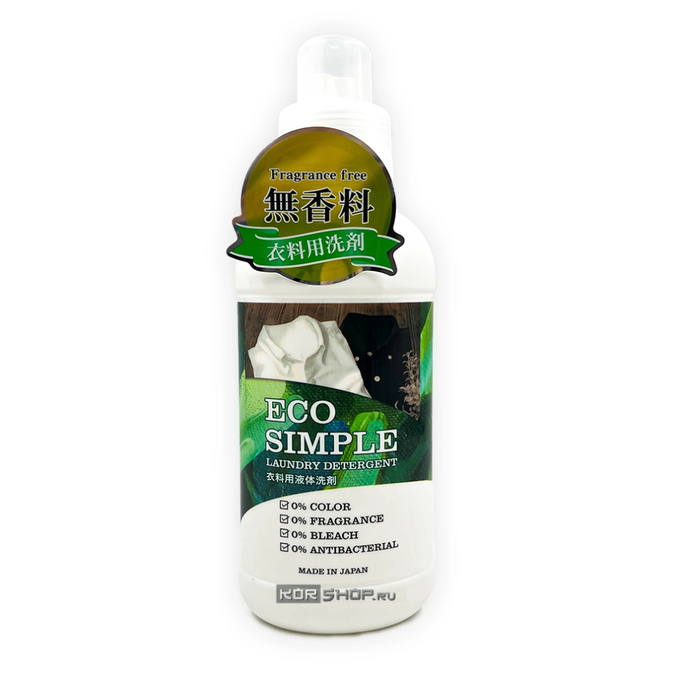Гель для стирки без отдушки Eco Simple Rocket Soap, Япония, 600 мл Гель для стирки без отдушки Eco Simple Rocket Soap, Япония, 600 мл