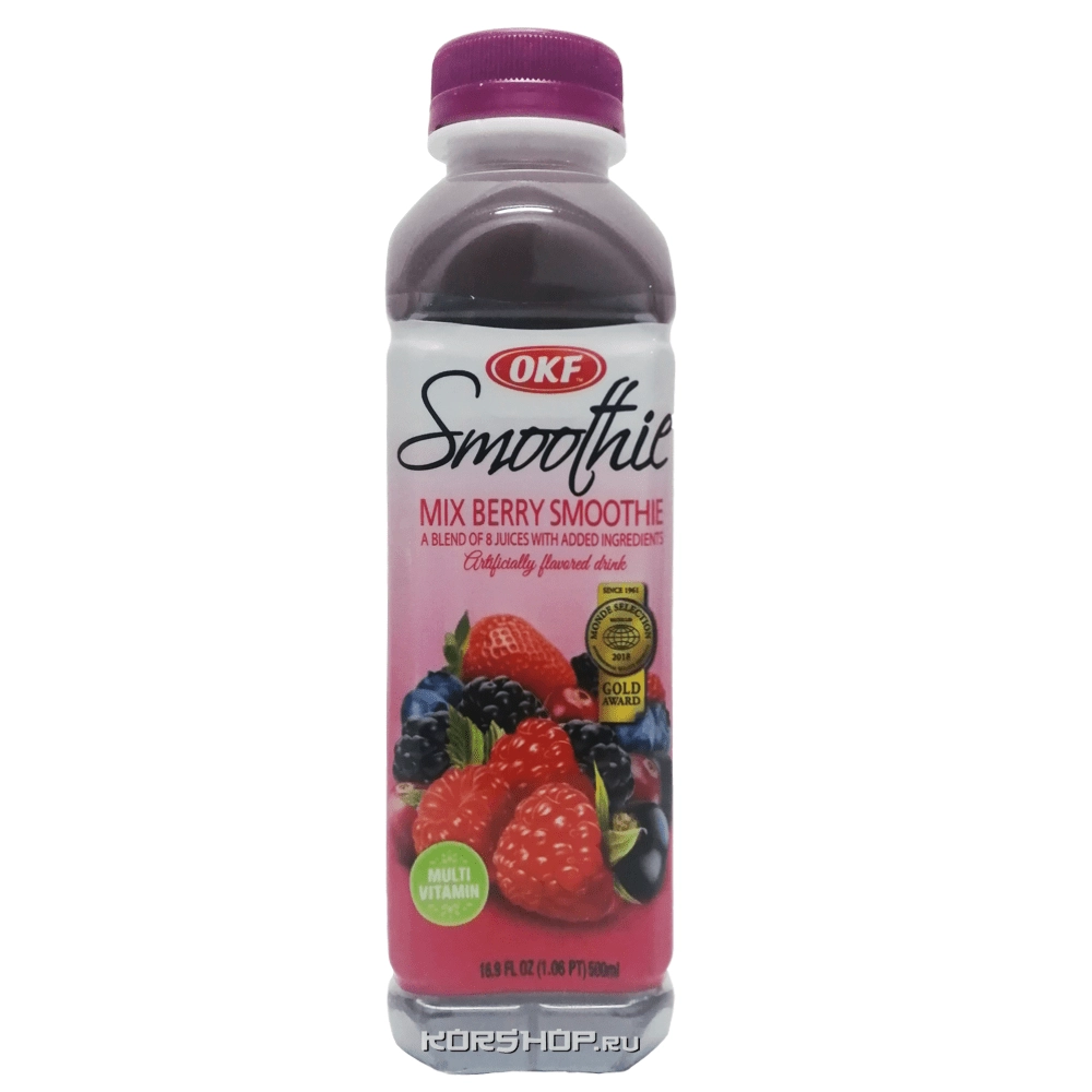 Витаминный напиток с лактобактериями Смузи Smoothie Mix Berry OKF (ягодный микс), Корея, 500 мл Витаминный напиток с лактобактериями Смузи Smoothie Mix Berry OKF (ягодный микс), Корея, 500 мл