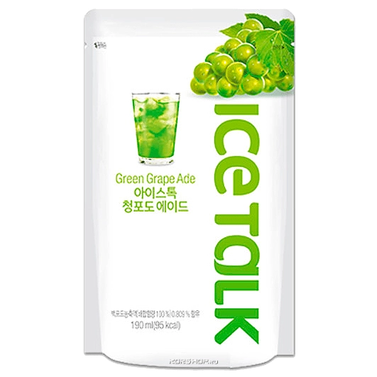 Напиток со вкусом зеленого винограда Green Grape Ade Ice Talk Pro-M, Корея, 190 мл