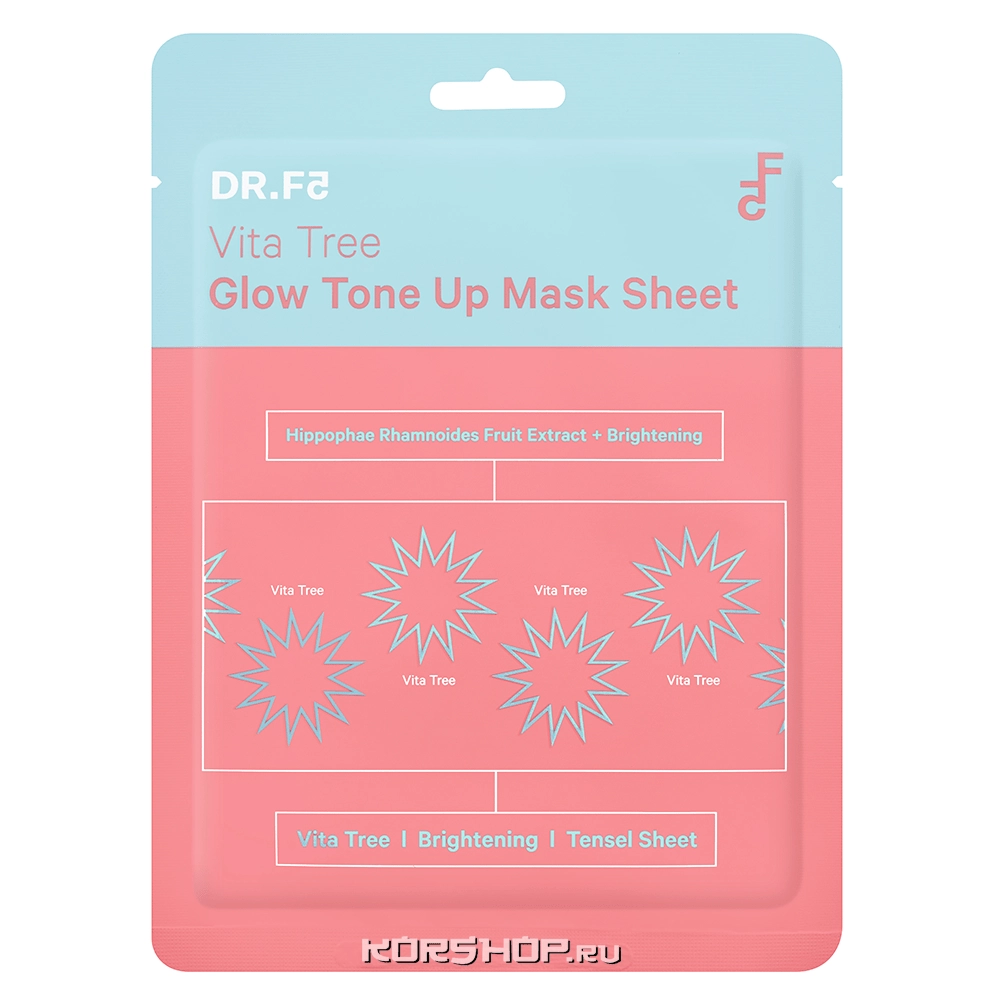 Витализирующая маска для выравнивания тона и сияния Vita Tree Glow Tone Up Mask Sheet DR.F5, Корея, 23 г