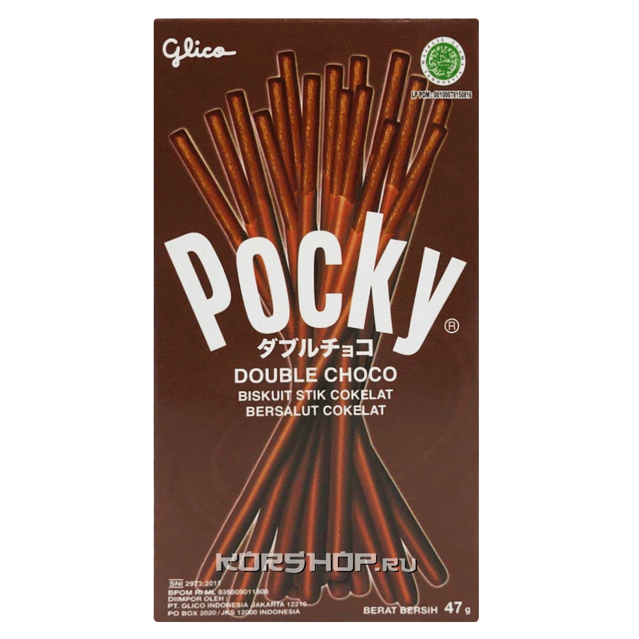 Шоколадные палочки Pocky Double Choco Glico, Таиланд, 47 г Шоколадные палочки Pocky Double Choco Glico, Таиланд, 47 г