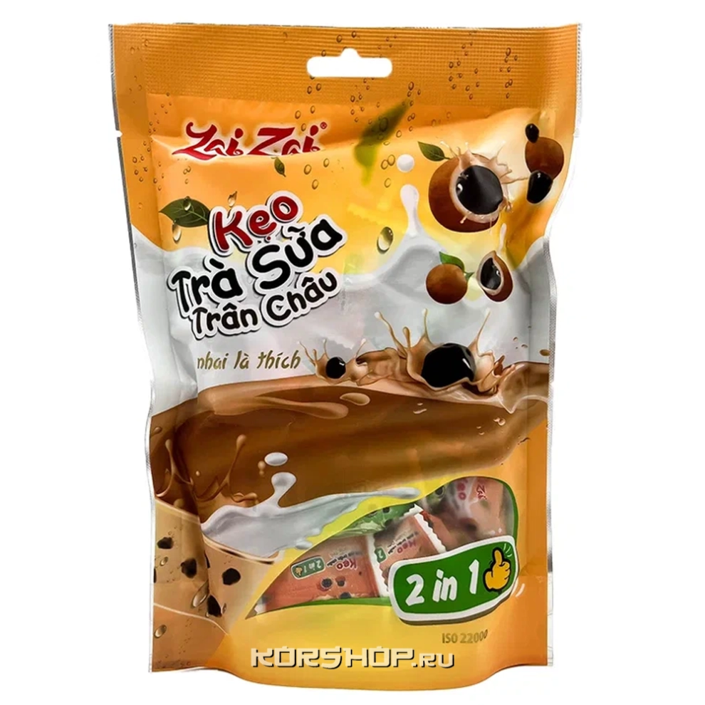 Жевательные конфеты для приготовления Баббл ти Ассорти 2в1 ZaiZai, Вьетнам, 200 г Жевательные конфеты для приготовления Баббл ти Ассорти 2в1 ZaiZai, Вьетнам, 200 г