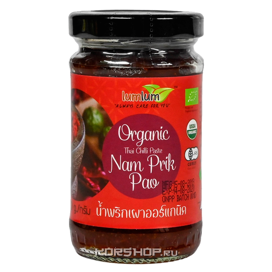 Органическая тайская паста чили (чили-джем) Lum Lum, Таиланд, 120 г Органическая тайская паста чили (чили-джем) Lum Lum, Таиланд, 120 г