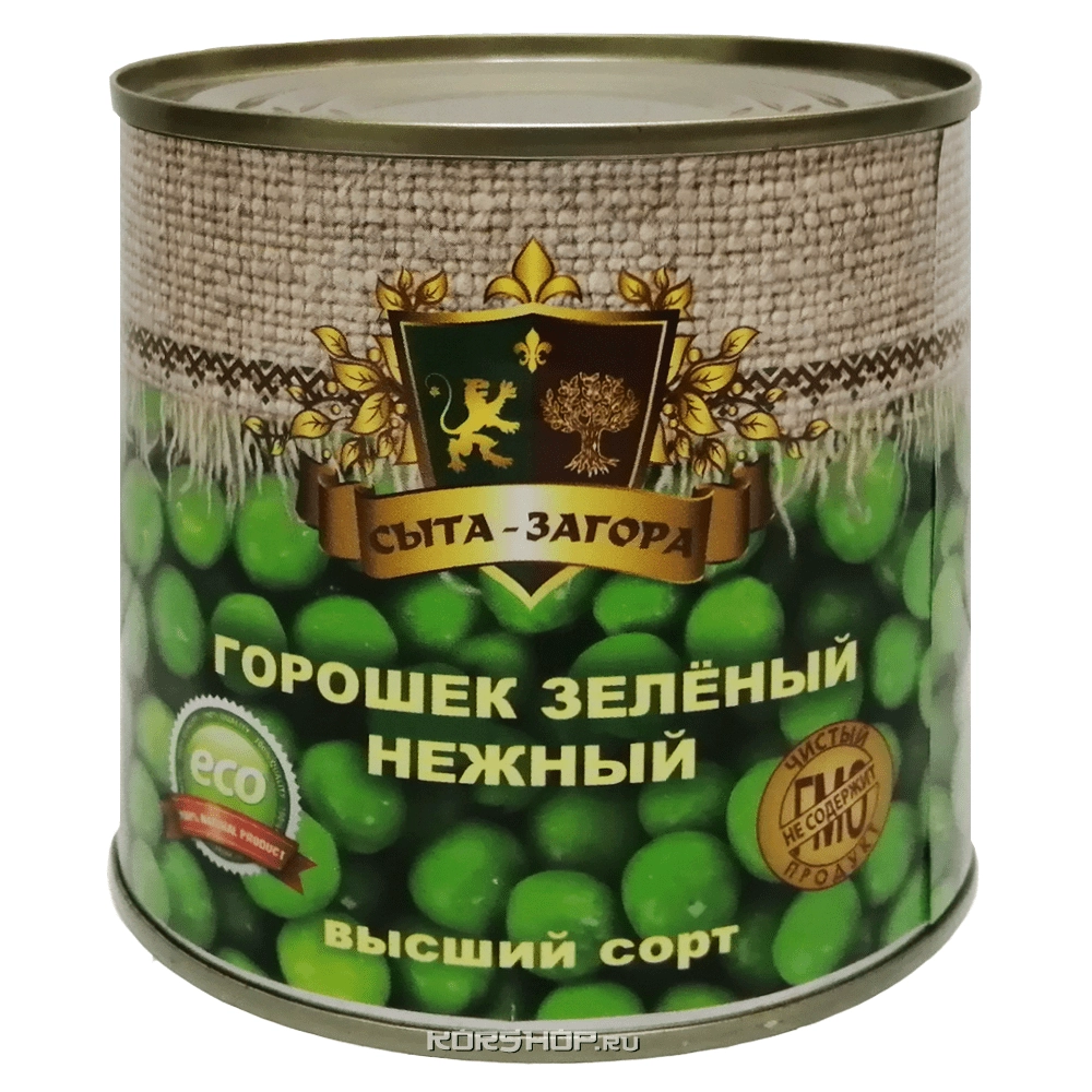 Нежный зеленый горошек высший сорт &quot;Сыта-Загора&quot;, 425 мл