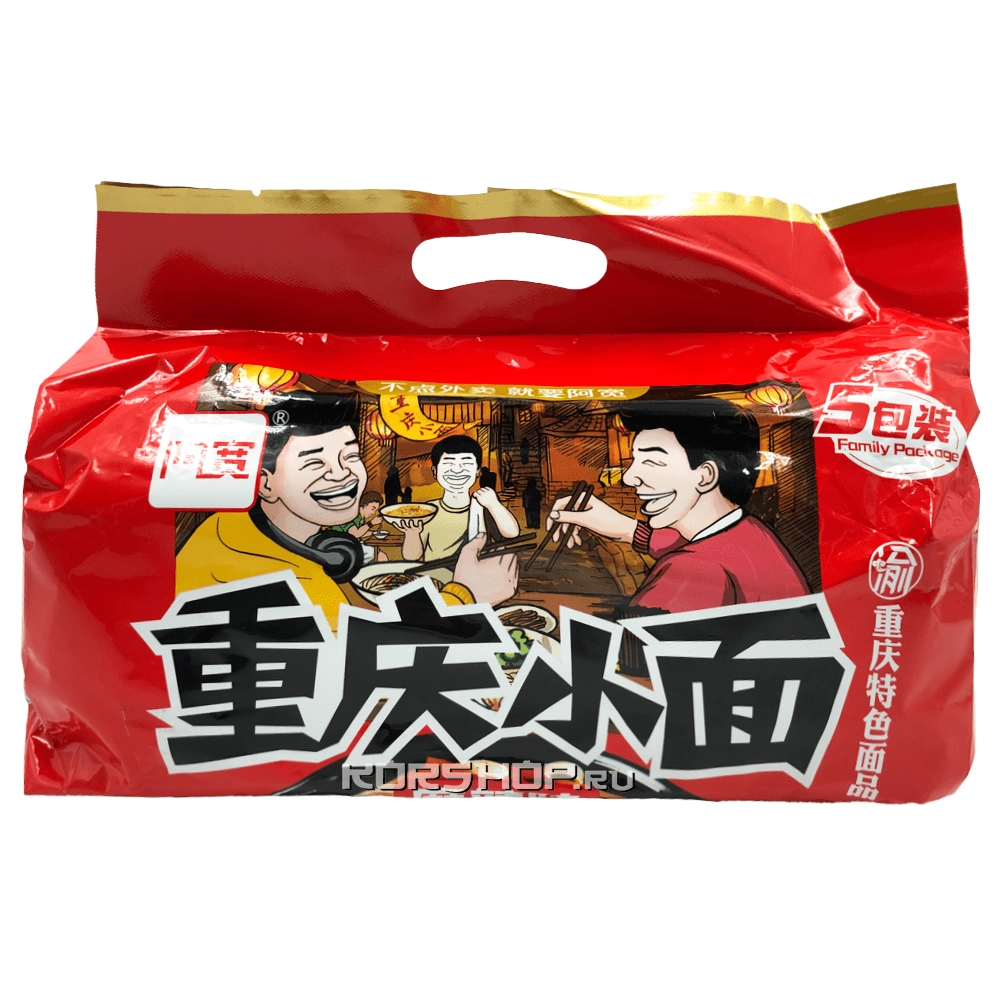 Острая лапша по-чунцински Akuan (5 шт.), Китай, 525 г.