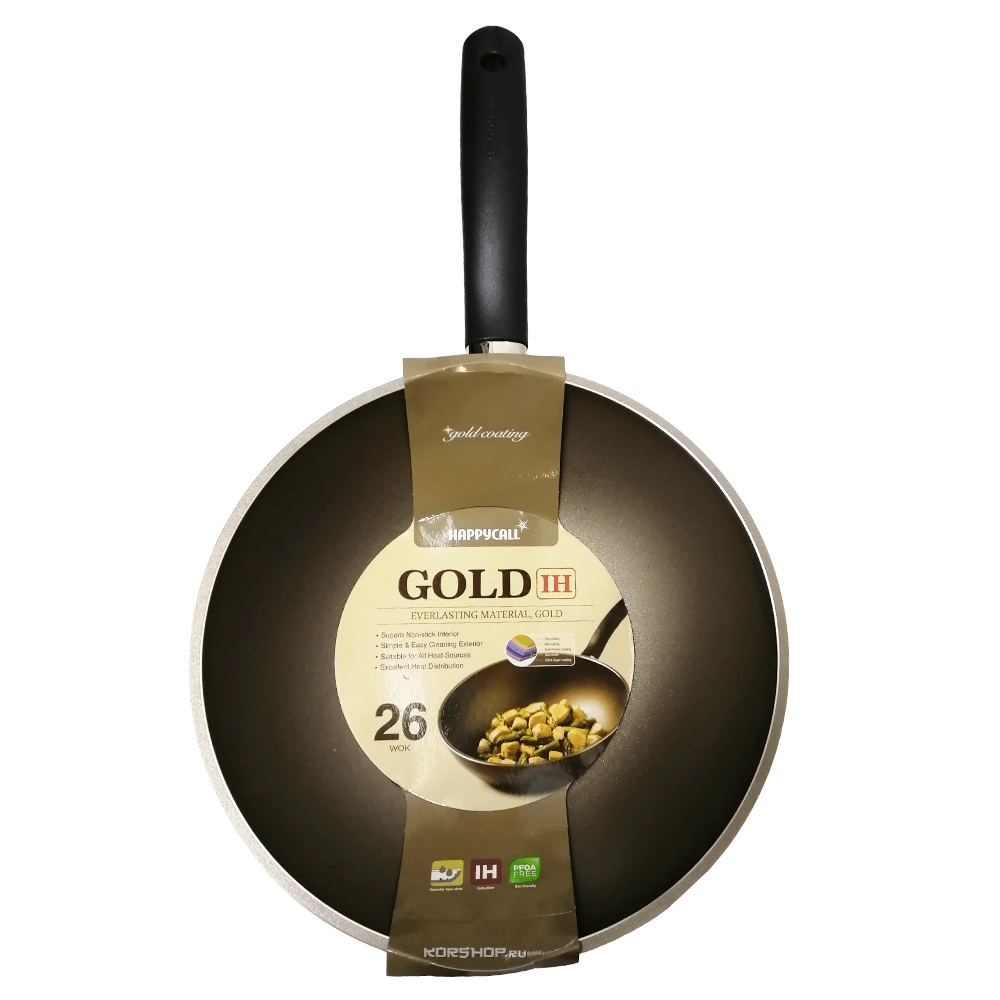 Сковорода вок Gold IH Happycall 26 см, Корея Сковорода вок Gold IH Happycall 26 см, Корея