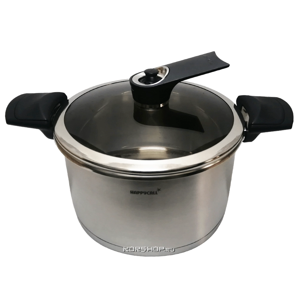 Высокая вакуумная кастрюля из нержавеющей стали с крышкой Stainless Vacuum HappyCall 24 см, Вьетнам 3003-1142 Высокая вакуумная кастрюля из нержавеющей стали с крышкой Stainless Vacuum HappyCall 24 см, Вьетнам 3003-1142