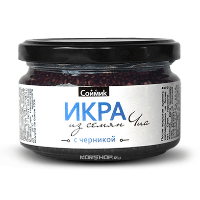 Икра из семян Чиа с черникой Соймик, 200 г...