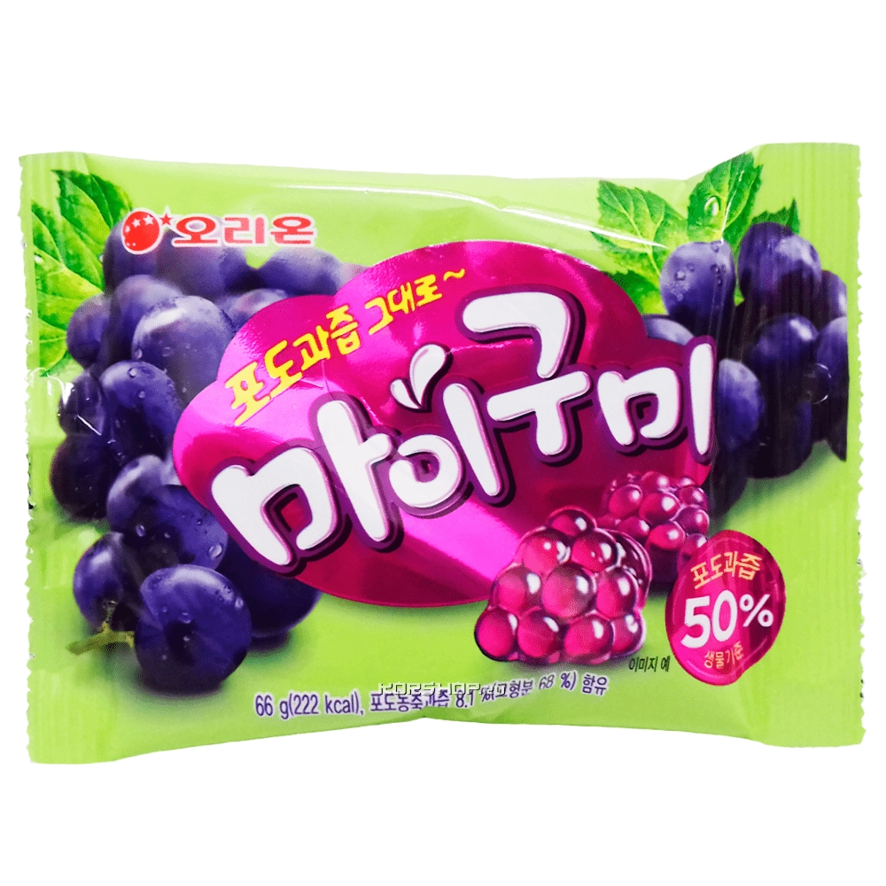 Мармеладные конфеты со вкусом винограда Orion, Корея, 66 г