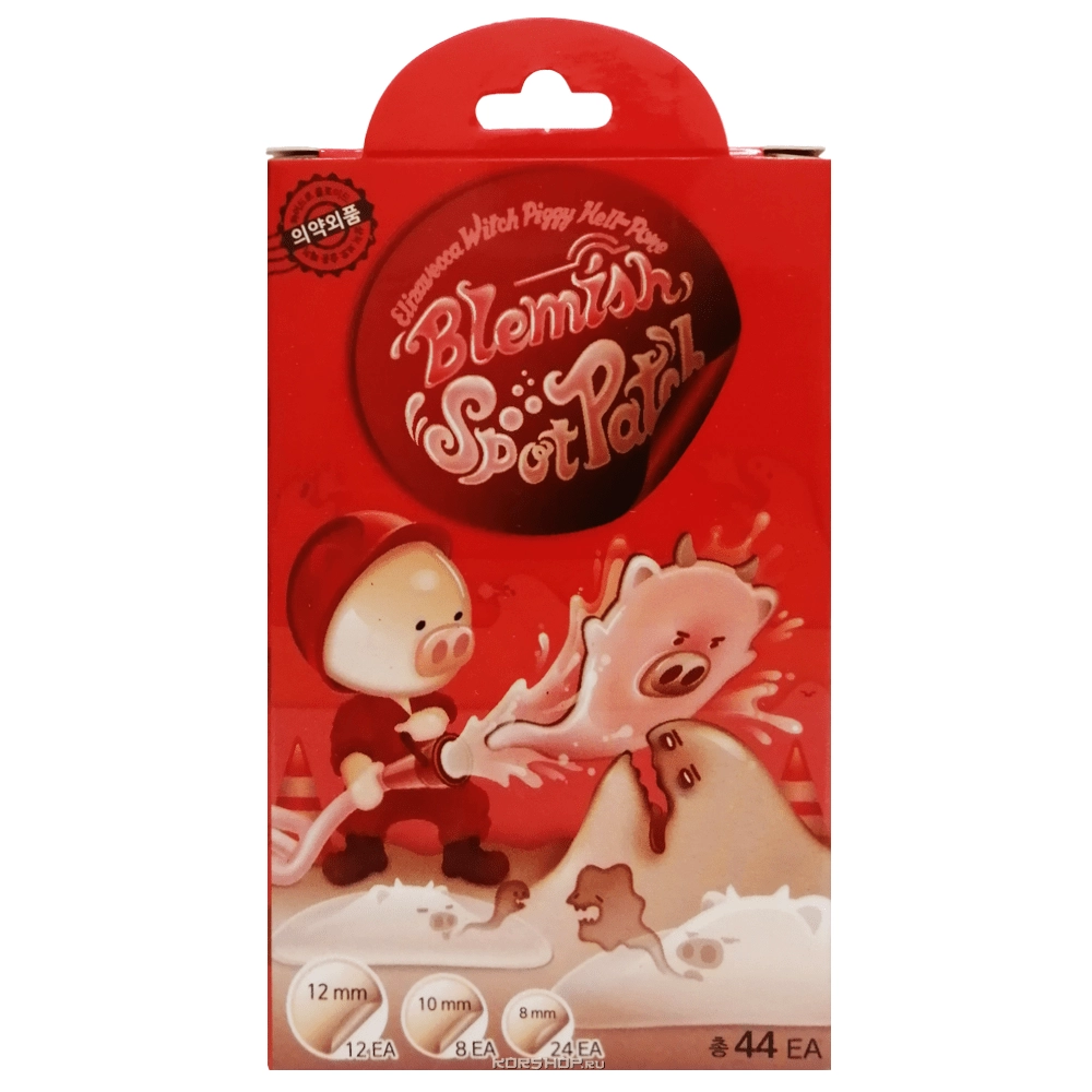 Патчи от прыщей Witch Piggy Hell-Pore Blemish Spot Patch Elizavecca 44 шт, Корея