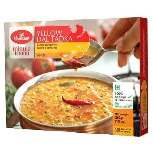 Суп из желтой чечевицы Дал Тадка/Yellow Dal Tadka Haldiram's, Индия, 283 г,
