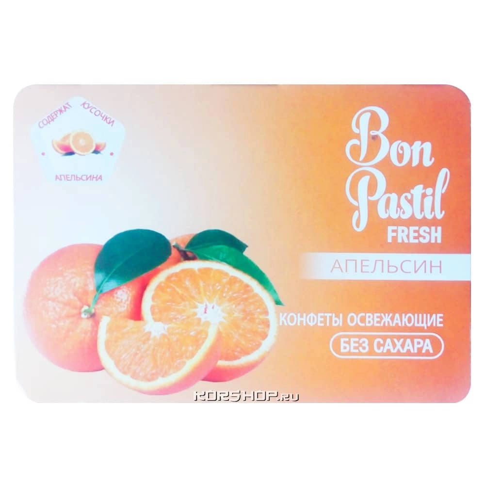 Освежающие конфеты Fresh Апельсин Bon Pastil, 12 г Освежающие конфеты Fresh Апельсин Bon Pastil, 12 г