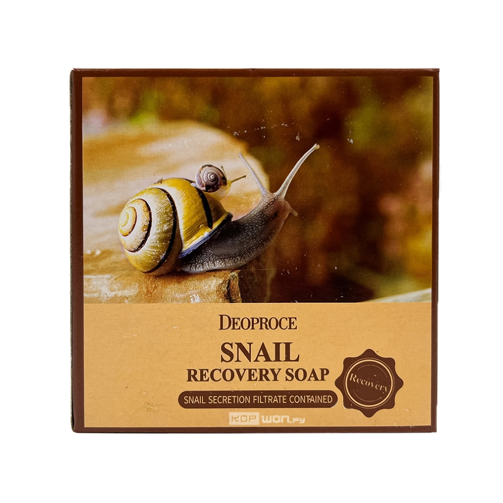 Мыло с улиточным муцином Snail Recovery Soap Deoproce, Корея, 100 г