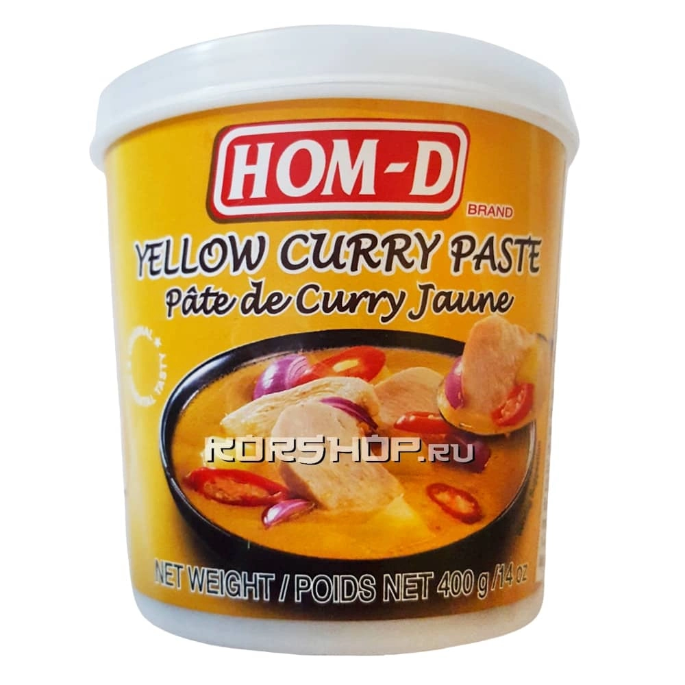 Желтая паста карри Hom-D, Таиланд, 400 г Желтая паста карри Hom-D, Таиланд, 400 г