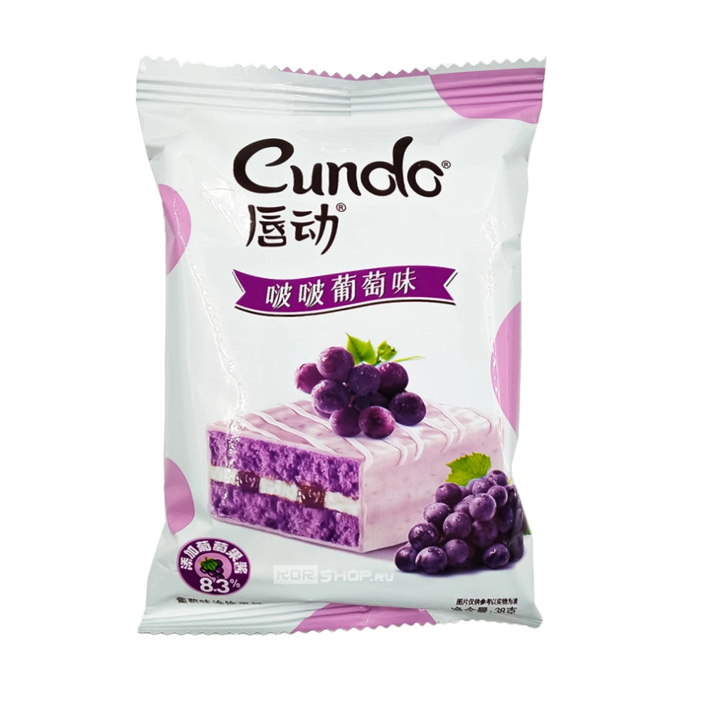 Бисквитное пирожное со вкусом винограда Cundo, Китай, 38 г Бисквитное пирожное со вкусом винограда Cundo, Китай, 38 г
