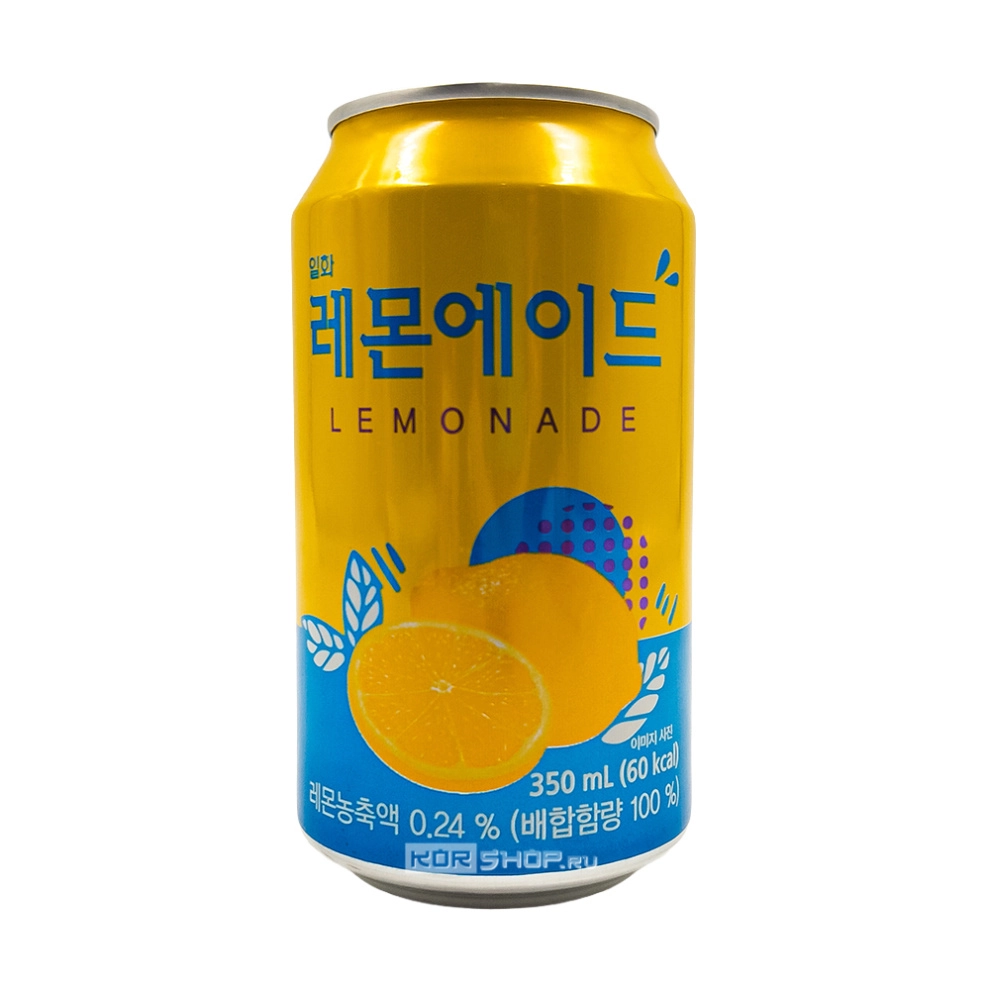 Газированный б/а напиток со вкусом лимона Lemon Ade Ilhwa, Корея, 350 мл