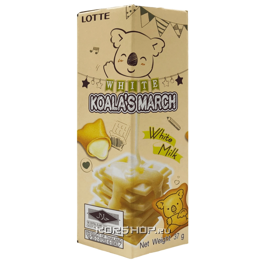 Печенье с начинкой со вкусом молочного крема и сыра Koala's March Thai Lotte, Таиланд, 37 г Печенье с начинкой со вкусом молочного крема и сыра Koala's March Thai Lotte, Таиланд, 37 г