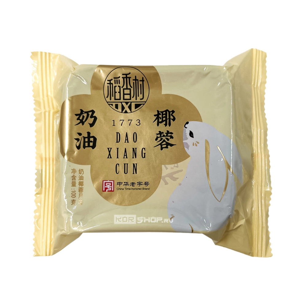 Лунный пряник со сливочно-кокосовой начинкой DaoXiangCun, Китай, 100 г Лунный пряник со сливочно-кокосовой начинкой DaoXiangCun, Китай, 100 г