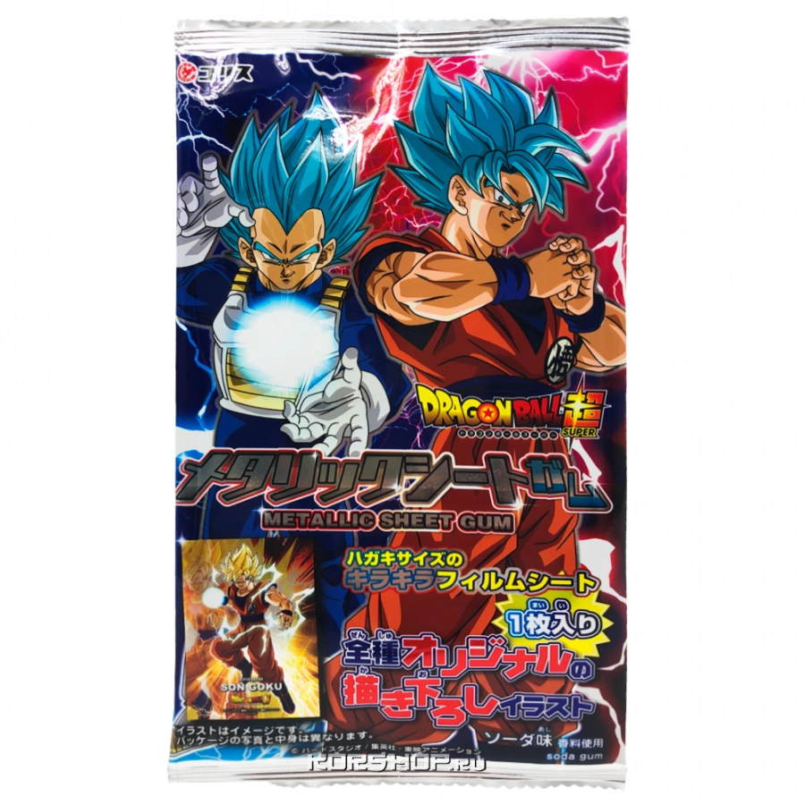 Жевательная резинка Dragonball Metal Sheet Coris, Япония, 15 г Жевательная резинка Dragonball Metal Sheet Coris, Япония, 15 г