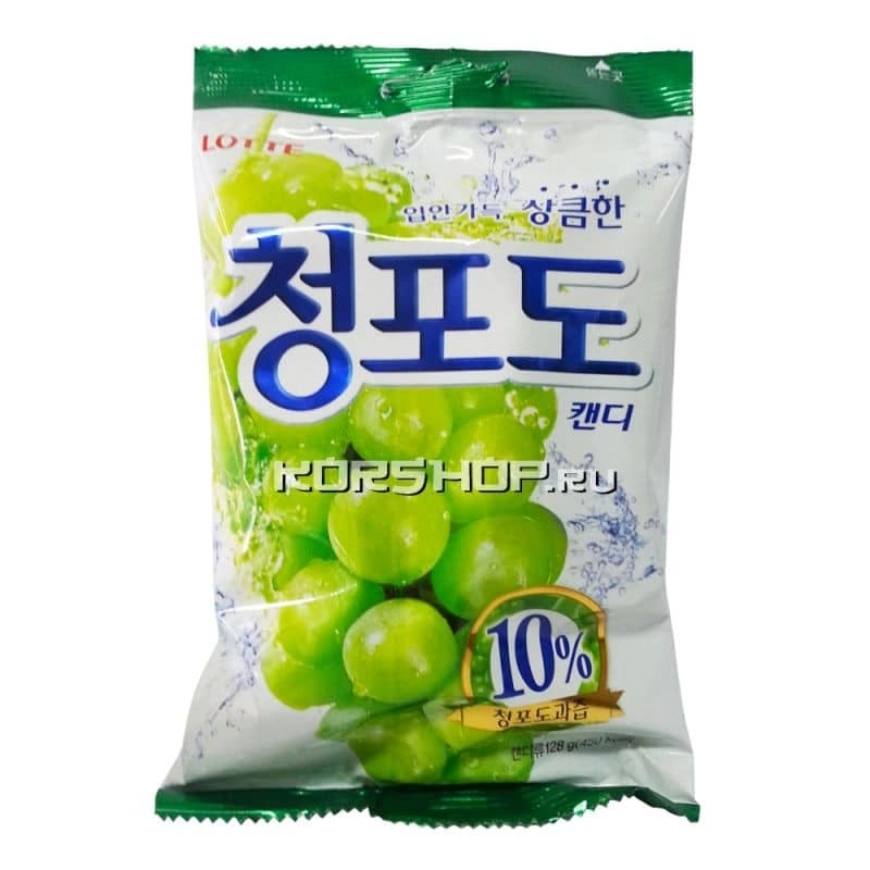 Леденцовая карамель «Зелёный виноград» Green Grape Lotte, Корея, 153 г Леденцовая карамель «Зелёный виноград» Green Grape Lotte, Корея, 153 г