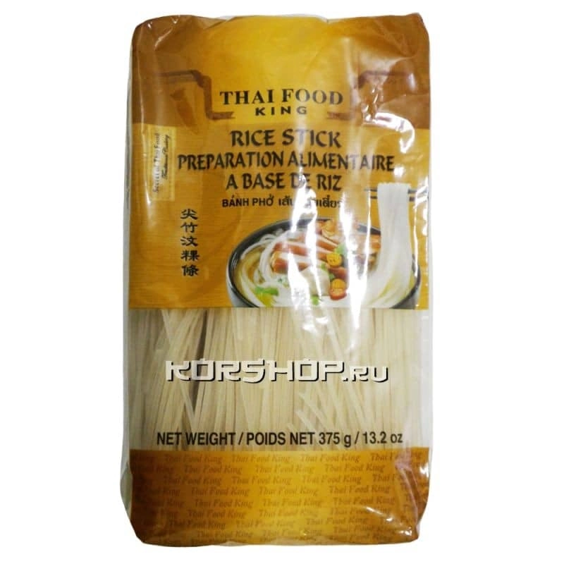 Рисовая лапша Thai Food King 3 мм, Таиланд, 375 г