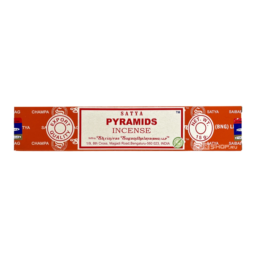 Ароматические палочки (благовония) «Пирамиды» Pyramids Incense Satya, Индия, 15 г Ароматические палочки (благовония) «Пирамиды» Pyramids Incense Satya, Индия, 15 г