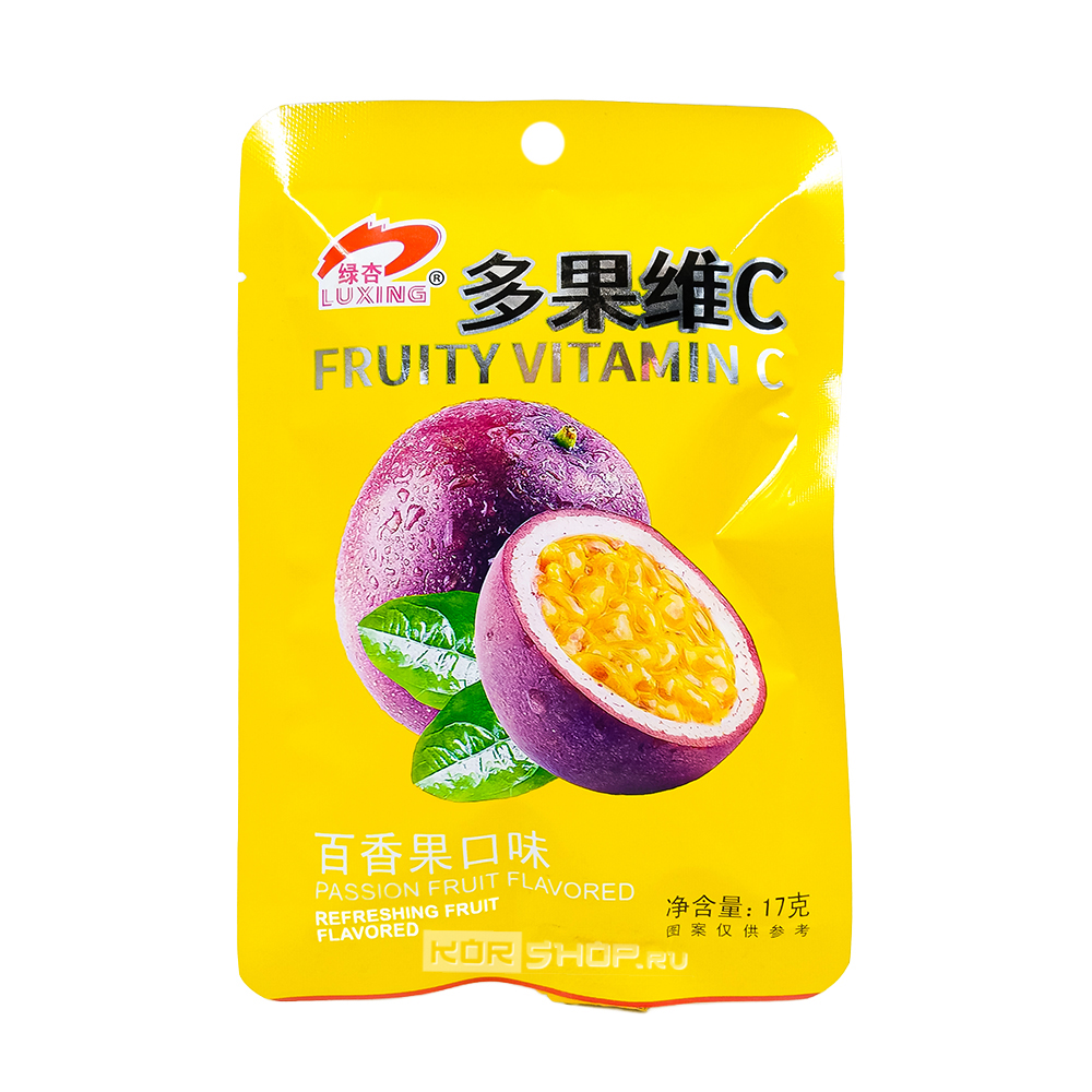 Леденцовая карамель со вкусом маракуйи Лусин / Luxing, Китай, 17 г
