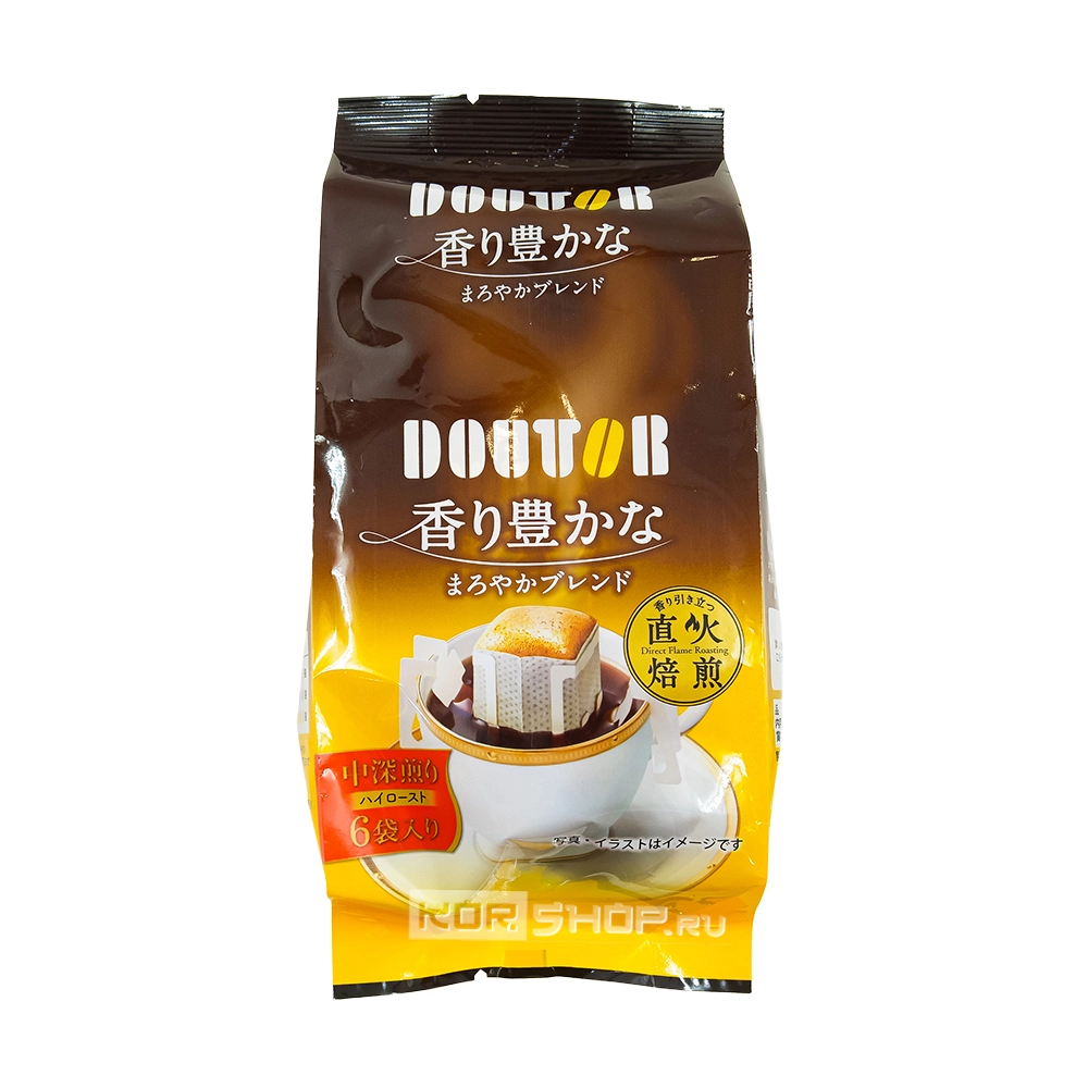 Молотый кофе средней обжарки Майлд Бленд Doutor (дрип-пакеты), Япония, 42 г (7г х 6шт)