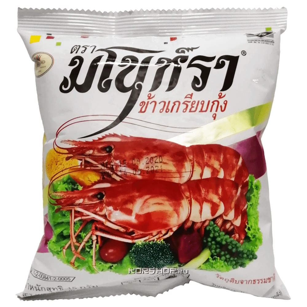 Чипсы из маниоки с натуральной креветкой Manora, Таиланд, 15 г