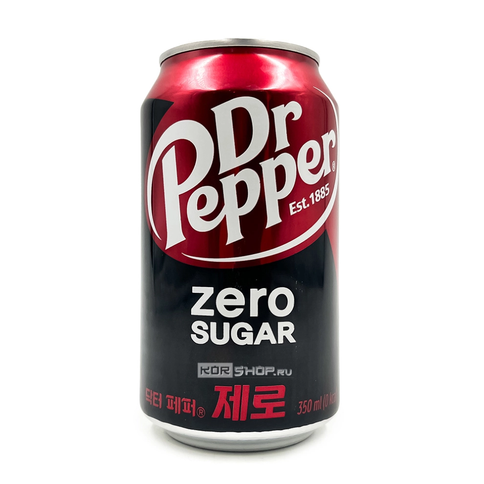 Газированный б/а напиток без сахара Zero Sugar Dr.Pepper, Корея, 355 мл