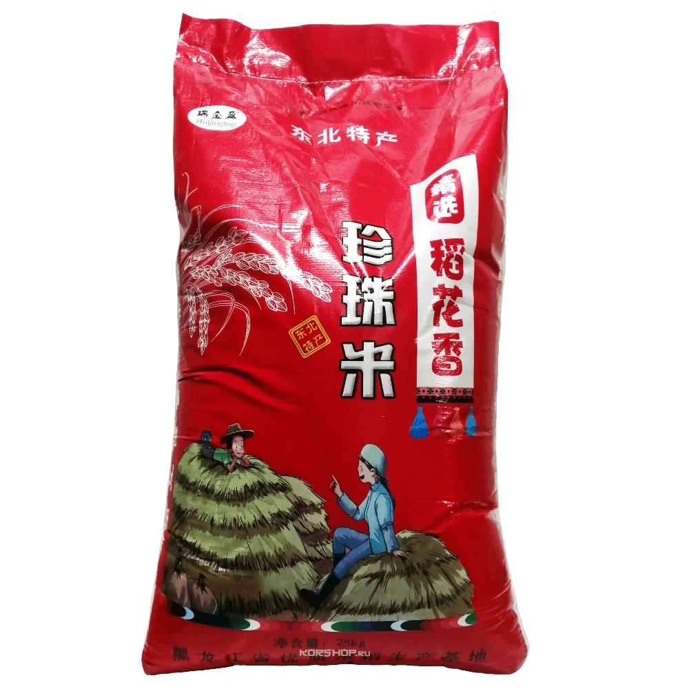 Короткозерный шлифованный рис Hulin, Китай, 25 кг