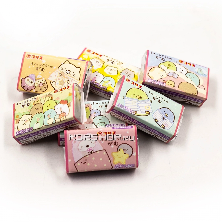 Жевательная резинка Йогурт Виноград "Сумиккогураси" Coris, Япония, 6 г Жевательная резинка Йогурт Виноград "Сумиккогураси" Coris, Япония, 6 г