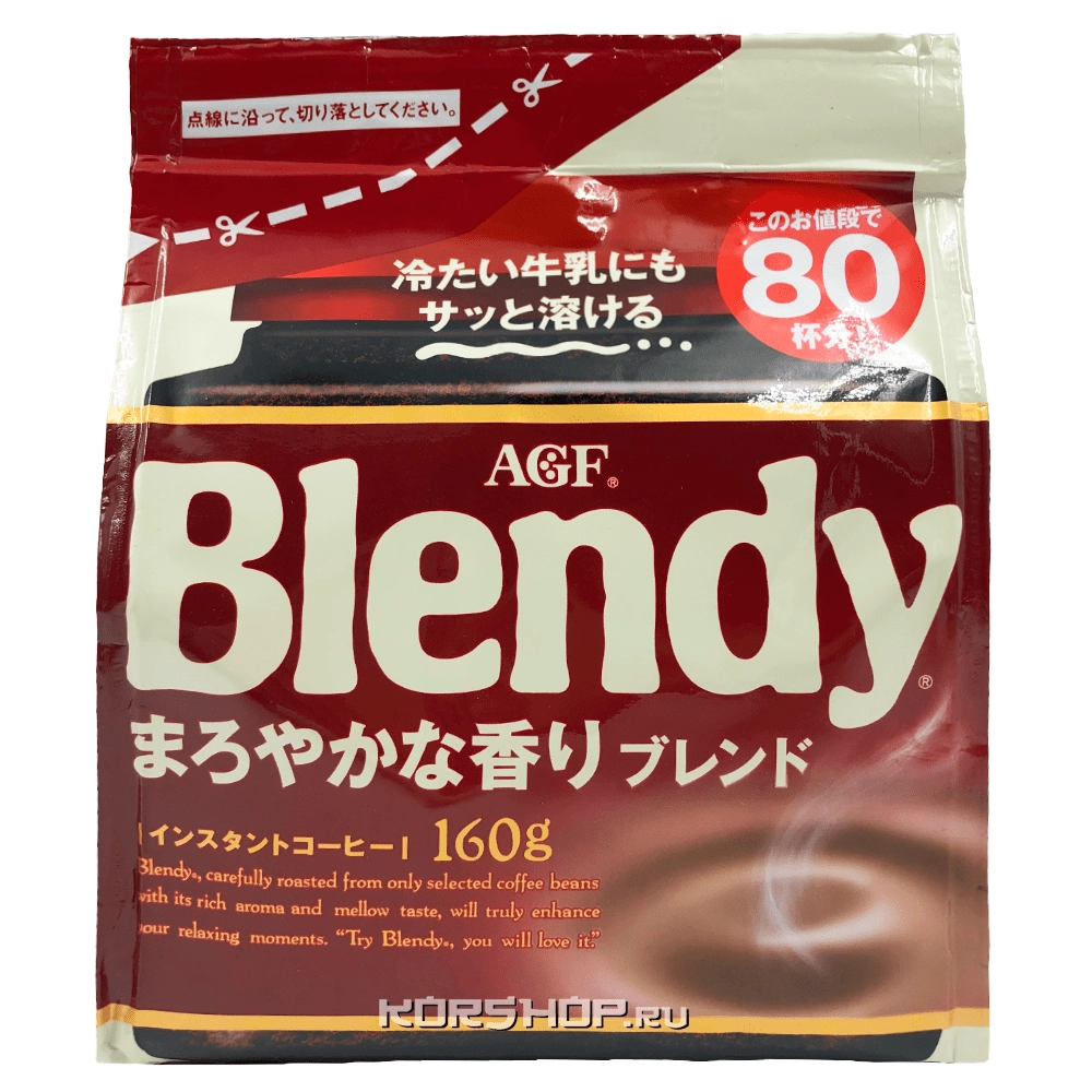 Натуральный растворимый кофе Мока Blendy AGF, Япония, 160 г Натуральный растворимый кофе Мока Blendy AGF, Япония, 160 г