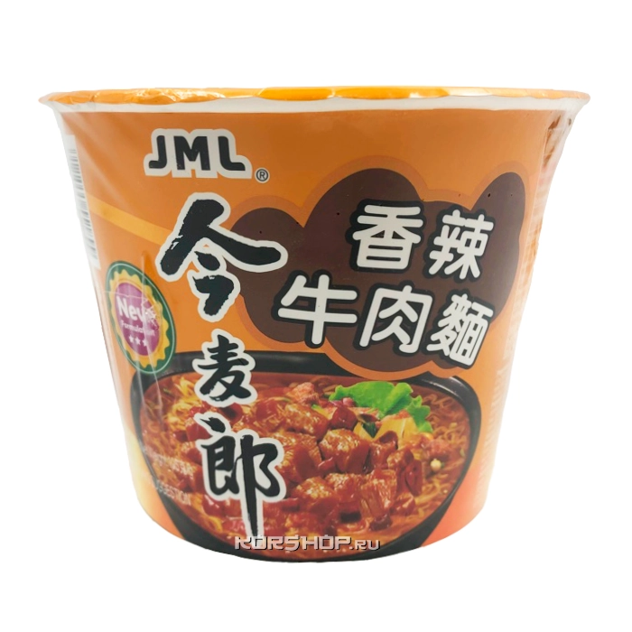 Лапша б/п со вкусом пряной говядины JML (стакан), Китай, 105 г Лапша б/п со вкусом пряной говядины JML (стакан), Китай, 105 г