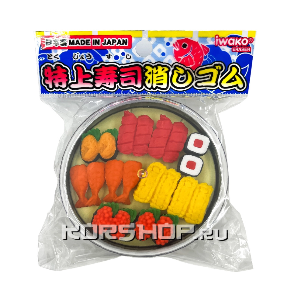 Набор ластиков Суши-2 Iwako, Япония, 10 шт Набор ластиков Суши-2 Iwako, Япония, 10 шт