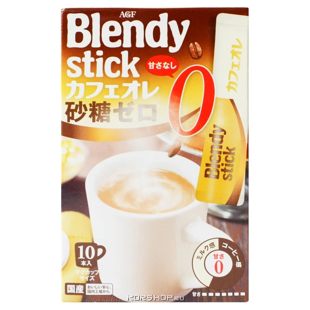 Кофе без сахара 2 в 1 Blendy Stick AGF, Япония, 95 г (9,5 г х10 шт.)