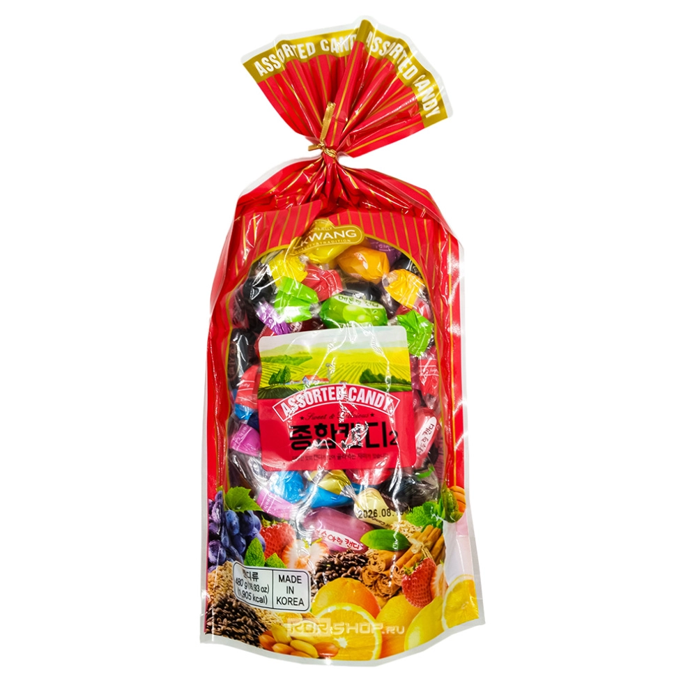 Карамельные конфеты Ассорти (16 вкусов) Assorted Candy2 Ilkwang, Корея, 480 г