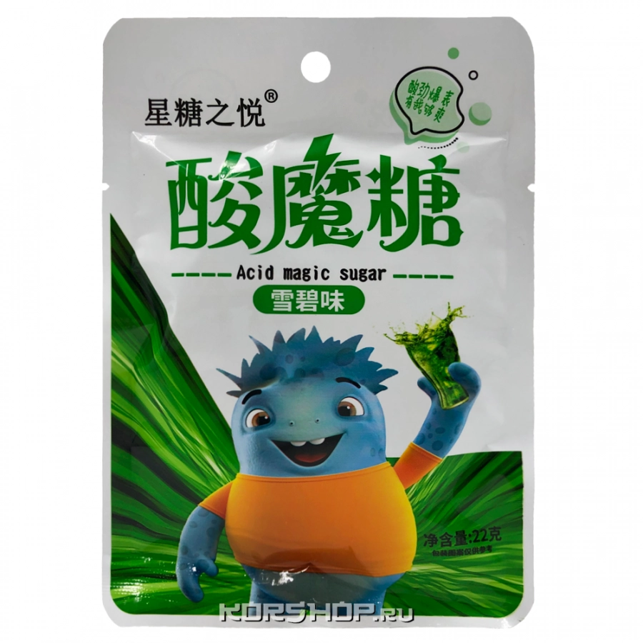 Кислые леденцы со вкусом спрайта Acid Magic Shugar, Китай, 22 г