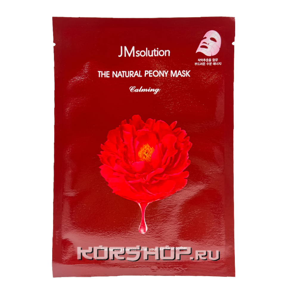 Успокаивающая тканевая маска с экстрактом пиона Peony Mask Calming JMsolution, Корея, 30 мл