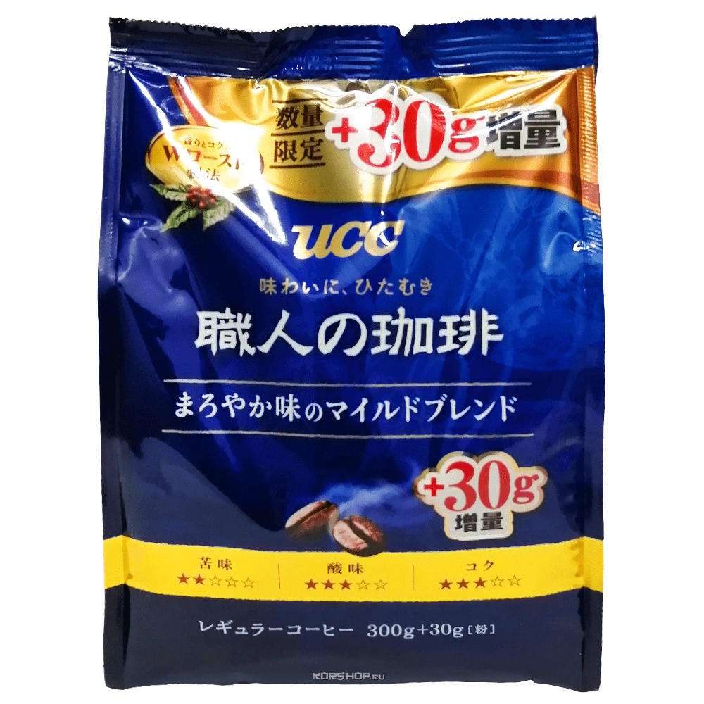 Натуральный молотый кофе Майлд Бленд Master's Coffee UCC, Япония, 330 г Натуральный молотый кофе Майлд Бленд Master's Coffee UCC, Япония, 330 г